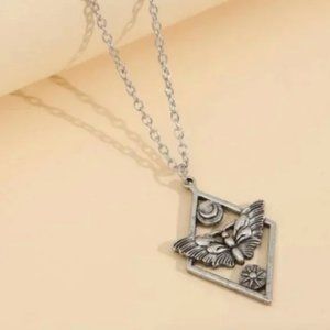 🧿 3 for $33 🧿  Celestial Butterfly / Moth Sun & Moon Necklace
